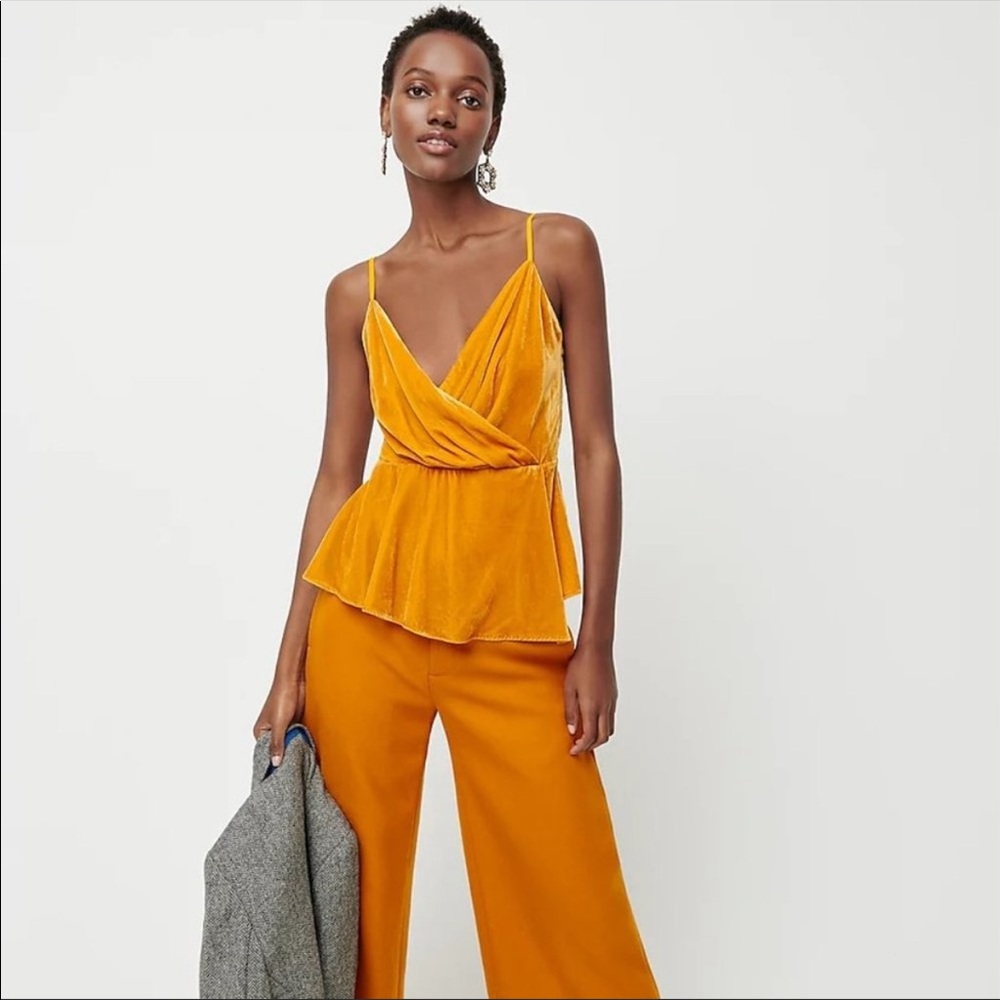 NWT! J. Crew Flowy Velvet Adjustable Top, Small.